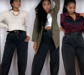 5 ways to style slouchy jeans, Easy loose jeans style