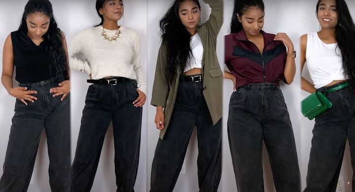 5 ways to style slouchy jeans, Easy loose jeans style