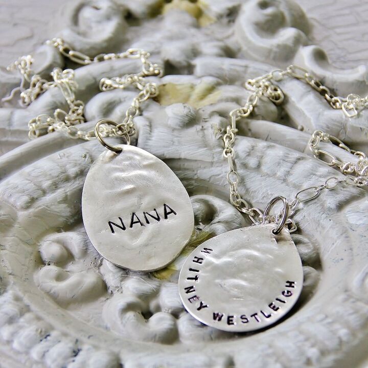 how to stamp a silver spoon necklace