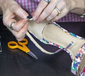 diy to make your ankle strap from buckle to velcro