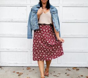 styling a printed midi skirt multiple ways
