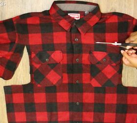DIY Overall Dress From a Large Flannel Shirt (No Sewing) | Upstyle