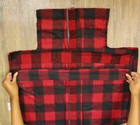 diy overall dress from a large flannel shirt no sewing