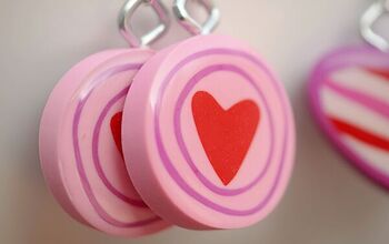 DIY Dollar Store Eraser Valentine Earrings