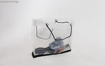 DIY Clear Tote Bag Purse (From a Shower Curtain Liner)