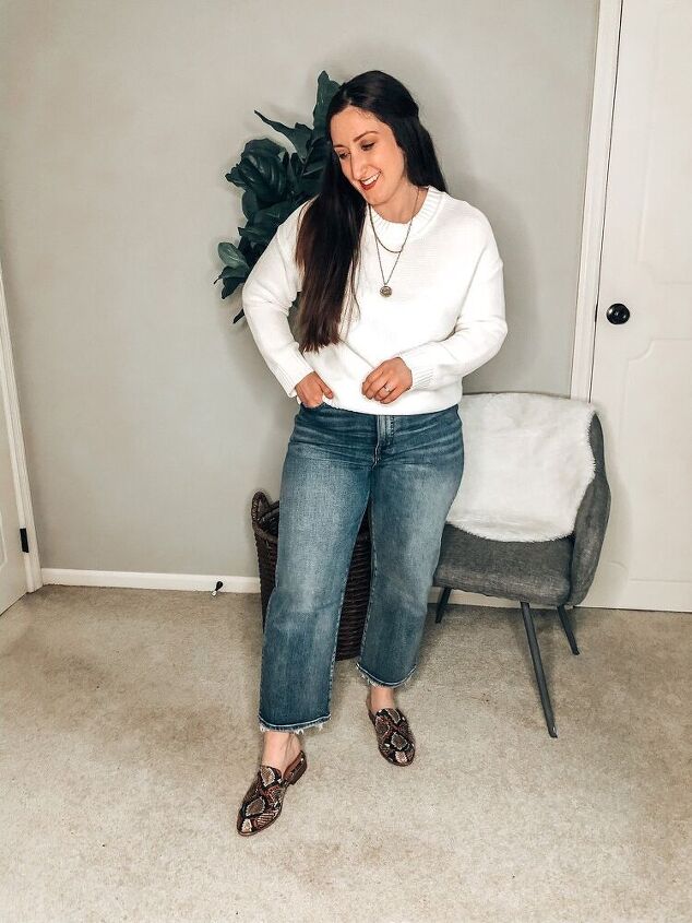 4 ways to style wide leg jeans