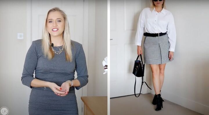 pattern matching how to style houndstooth print, Wear the skirt business casual