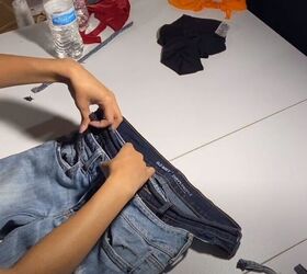 diy distressed jeans, Pin on the waistband