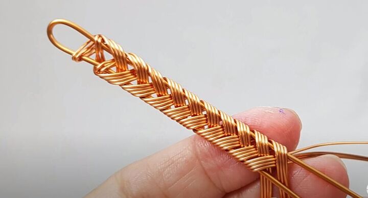 diy wire jewelry braided bracelets, Continue braiding