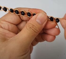 handmade 3 strand braided bracelet, Add the last bead