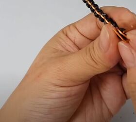 handmade 3 strand braided bracelet, Fold over the left strand