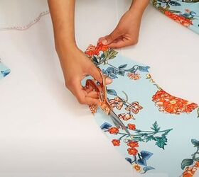 make a puff sleeve wrap maxi dress, Cut 1 inch strips