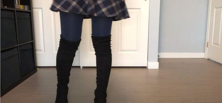 how to wear over the knee boots, Over the knee boots without slouching
