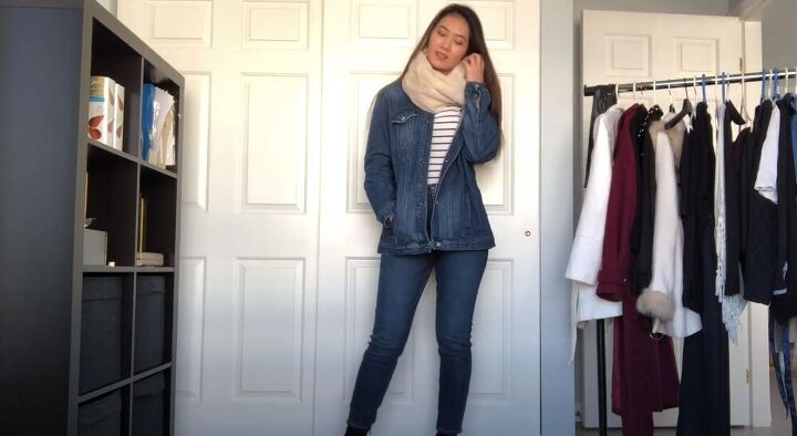 learning to layer in winter, Add a denim jacket