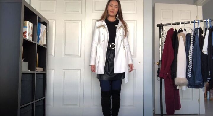 learning to layer in winter, Add a white jacket