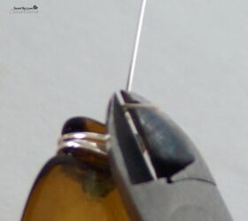 diy fused mini amber glass bottle earrings