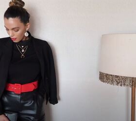 how to style a black turtleneck, Style with leather pants
