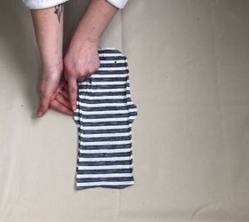 diy socks from an old t shirt easy simple inexpensive, Stretch the fabric around protrusions