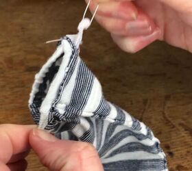 diy socks from an old t shirt easy simple inexpensive, Feed through safety pin