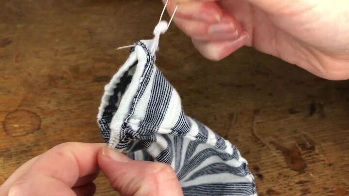 diy socks from an old t shirt easy simple inexpensive, Feed through safety pin