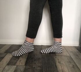 diy socks from an old t shirt easy simple inexpensive, DIY socks end result