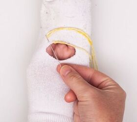 how to darn large holes in socks