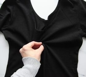 Pinch the center of a black tee for this adorable Valentine's Day idea