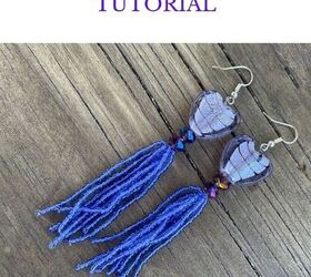 how to make heart tassel earrings