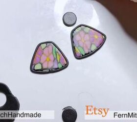 stained glass earrings have never been this simple to create, Make black off cuts