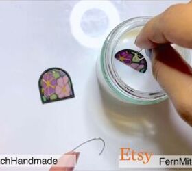 stained glass earrings have never been this simple to create, Make sure to varnish