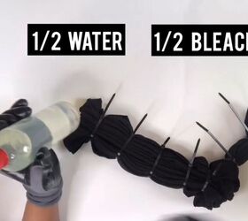 transform a black t shirt into something trendy with the reverse tie , How to do reverse tie dye
