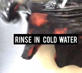 transform a black t shirt into something trendy with the reverse tie , Rinse in cold water