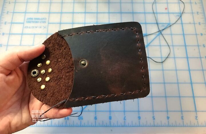 simple leather keychain wallet