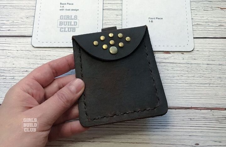 simple leather keychain wallet