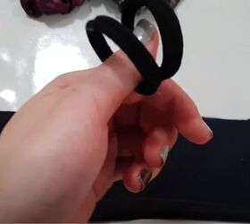 This nostalgic accessory hack starts with two little hair ties