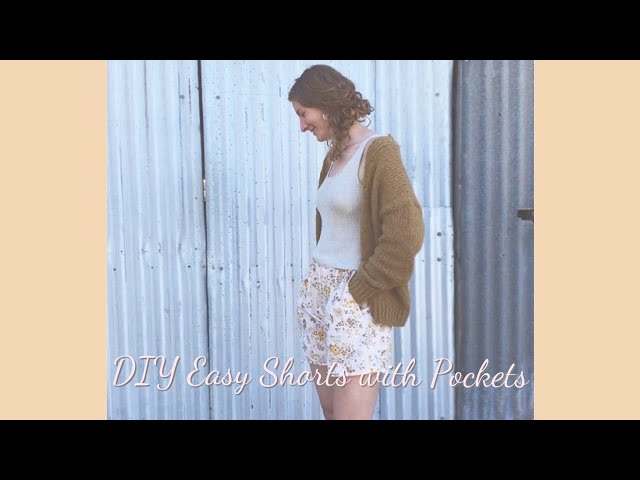 diy easy shorts with pockets sewing tutorial