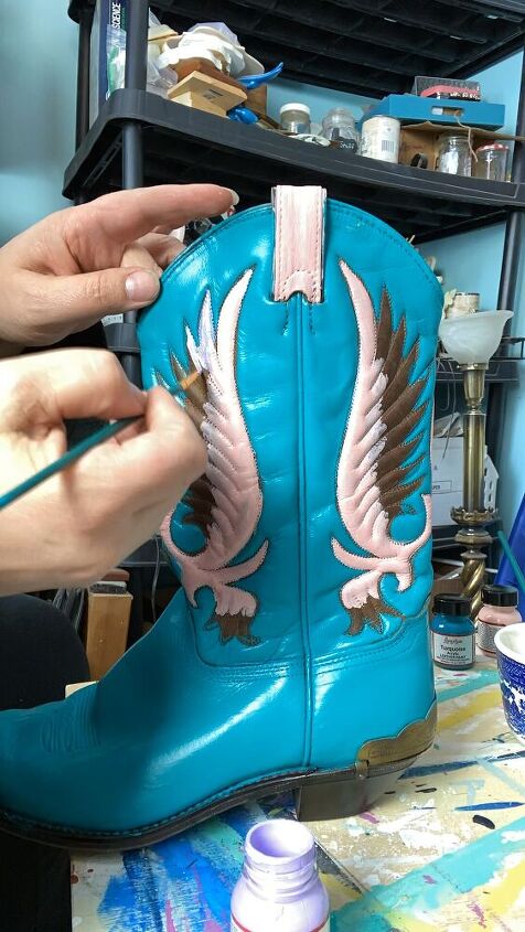 giving old boots new life with angelus leather paint
