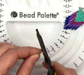 make your own stunning seed bead earrings in a few simple steps, Chevron seed bead earrings
