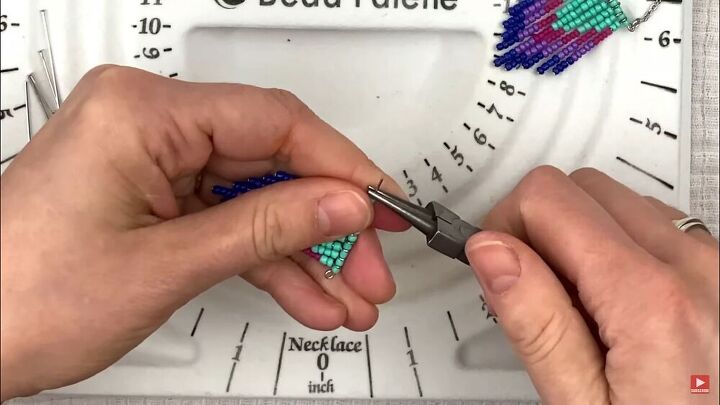 make your own stunning seed bead earrings in a few simple steps, Finish the second loop