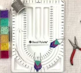 make your own stunning seed bead earrings in a few simple steps, Repeat the process