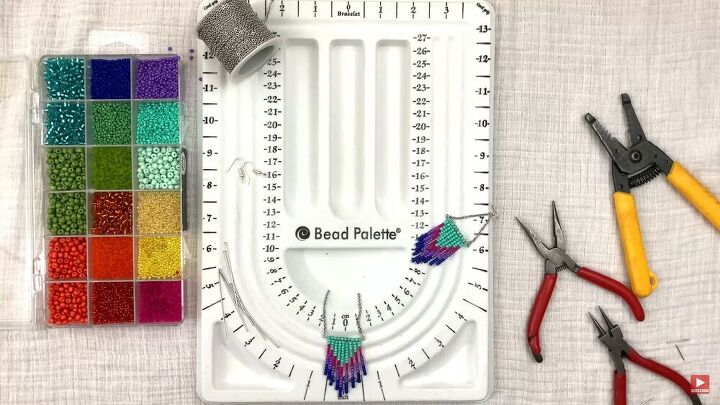make your own stunning seed bead earrings in a few simple steps, Repeat the process