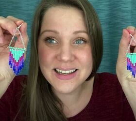 make your own stunning seed bead earrings in a few simple steps, Stunning seed bead earrings