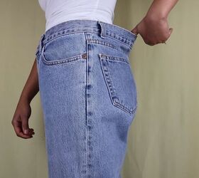 make a unique diy denim skirt that looks store bought, DIY denim jeans to skirt