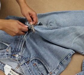 make a unique diy denim skirt that looks store bought, DIY denim skirt tutorial