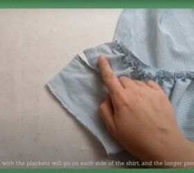 men s shirt refashion make a dress from a dress shirt, Sew on the ruffles
