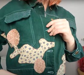 how to applique denim jacket, Side view of the jacket