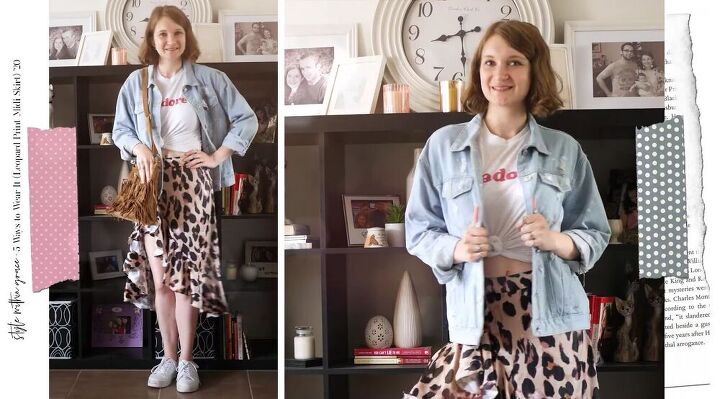 five ways to wear a leopard print midi skirt, Styling a leopard print skirt