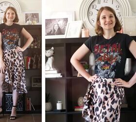 five ways to wear a leopard print midi skirt, Basic leopard print skirt style