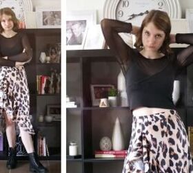 five ways to wear a leopard print midi skirt, Easy leopard print skirt style