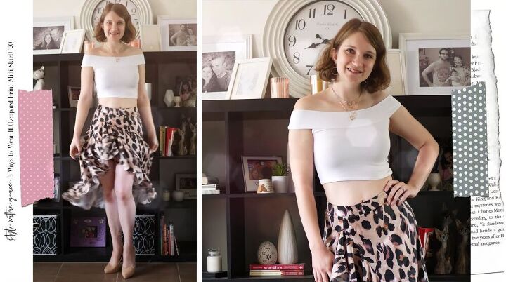 five ways to wear a leopard print midi skirt, Women s leopard print skirt
